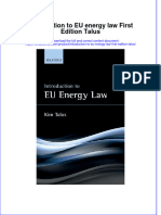 Textbook Introduction To Eu Energy Law First Edition Talus Ebook All Chapter PDF
