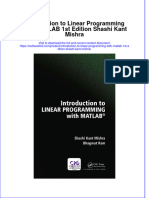 Textbook Introduction To Linear Programming With Matlab 1St Edition Shashi Kant Mishra Ebook All Chapter PDF