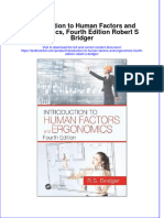 Download textbook Introduction To Human Factors And Ergonomics Fourth Edition Robert S Bridger ebook all chapter pdf 