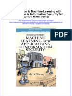 Textbook Introduction To Machine Learning With Applications in Information Security 1St Edition Mark Stamp Ebook All Chapter PDF