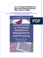Textbook Introduction To Financial Models For Management and Planning Second Edition John P Daley Ebook All Chapter PDF