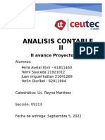 Analisis Contable II Avance II Proyecto Final