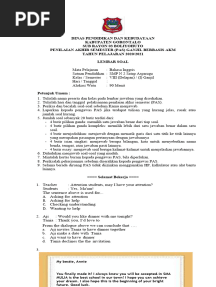 Bahasa Inggris Kelas 8 AKM Semester 1