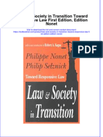 Textbook Law and Society in Transition Toward Responsive Law First Edition Edition Nonet Ebook All Chapter PDF