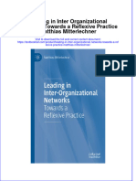 Textbook Leading in Inter Organizational Networks Towards A Reflexive Practice Matthias Mitterlechner Ebook All Chapter PDF