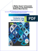 PDF Jacaranda Maths Quest 12 Essential Mathematics Units 3 4 For Queensland 1St Edition Mark Barnes Ebook Full Chapter