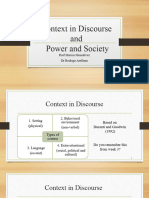 Context, Discourse, Power and Society 2