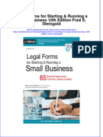 Download pdf Legal Forms For Starting Running A Small Business 10Th Edition Fred S Steingold ebook full chapter 