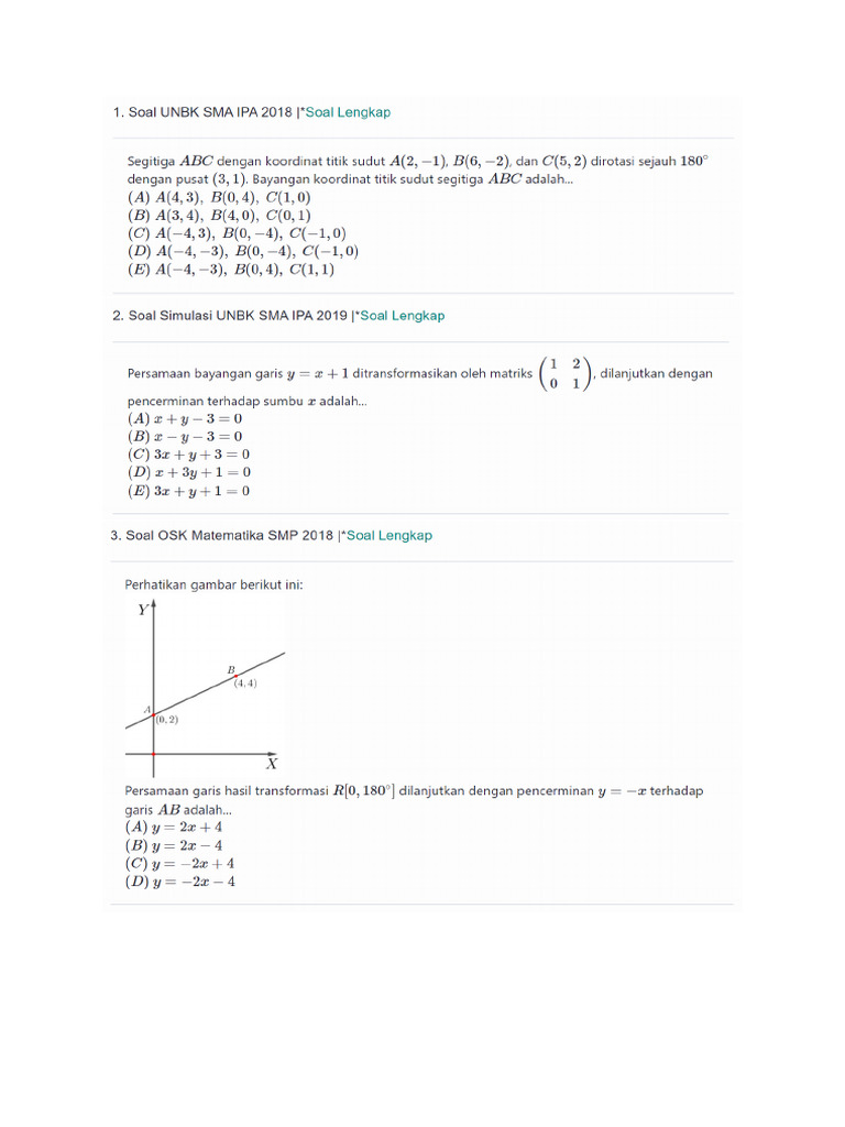 Transformasi Geometri Defantri | PDF