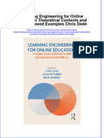 Download textbook Learning Engineering For Online Education Theoretical Contexts And Design Based Examples Chris Dede ebook all chapter pdf 