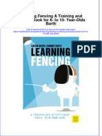 Textbook Learning Fencing A Training and Activity Book For 6 To 10 Year Olds Barth Ebook All Chapter PDF
