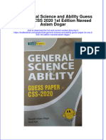 PDF JWT General Science and Ability Guess Paper For Css 2020 1St Edition Naveed Aslam Dogar Ebook Full Chapter