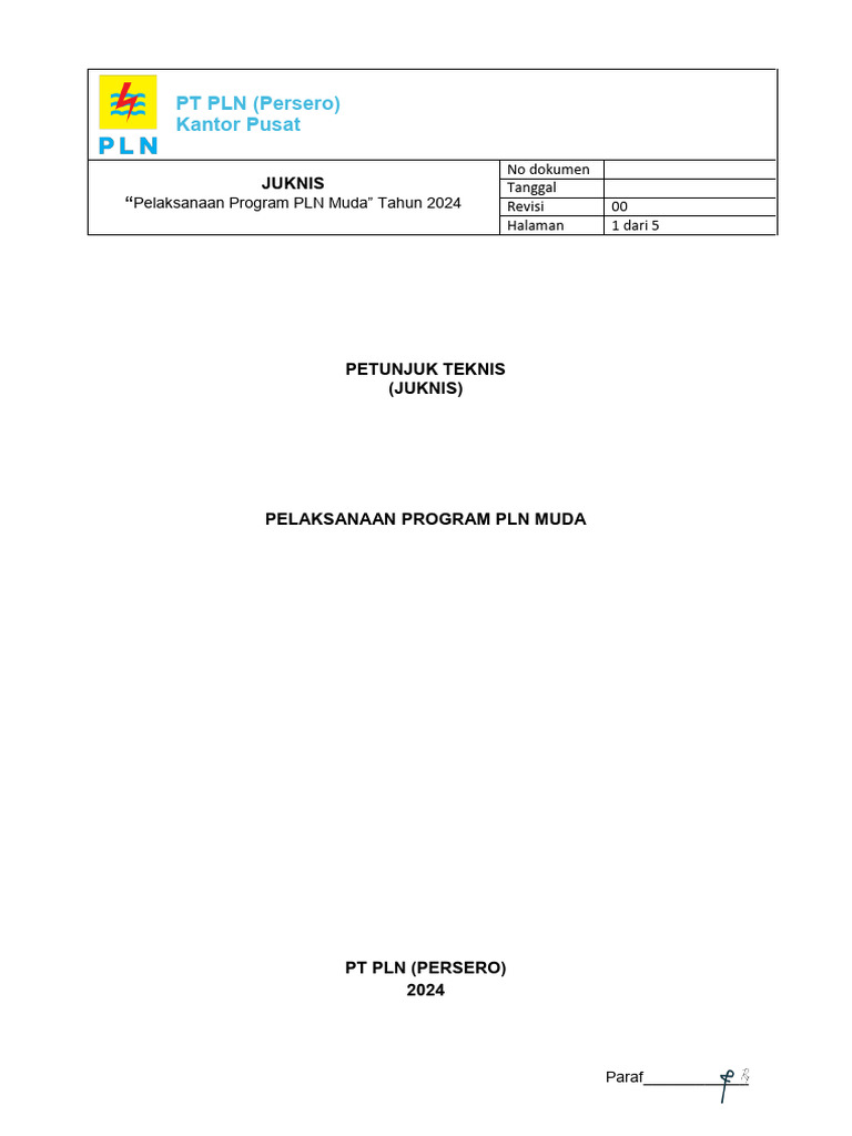 Juknis PLN Muda 2024 - All | PDF | Pengelolaan Keuangan & Uang
