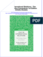 Download textbook Italy In International Relations The Foreign Policy Conundrum 1St Edition Emidio Diodato ebook all chapter pdf 