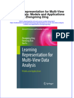 Download textbook Learning Representation For Multi View Data Analysis Models And Applications Zhengming Ding ebook all chapter pdf 