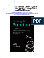 Download textbook Learning The Pandas Library Python Tools For Data Munging Analysis And Visual Matt Harrison ebook all chapter pdf 