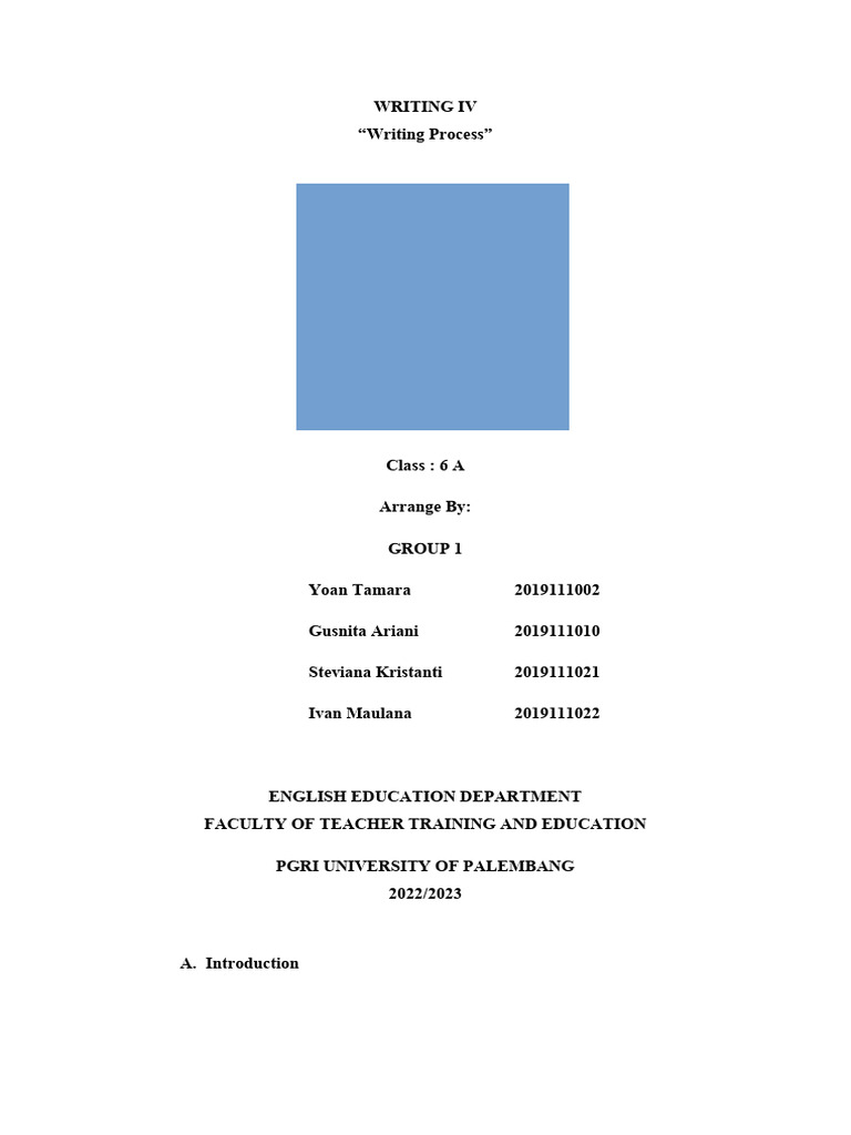Writing process group 1 pdf learning brainstorming