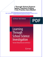 Textbook Learning Through School Science Investigation Teachers Putting Research Into Practice Azra Moeed Ebook All Chapter PDF