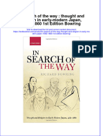 Download textbook In Search Of The Way Thought And Religion In Early Modern Japan 1582 1860 1St Edition Bowring ebook all chapter pdf 