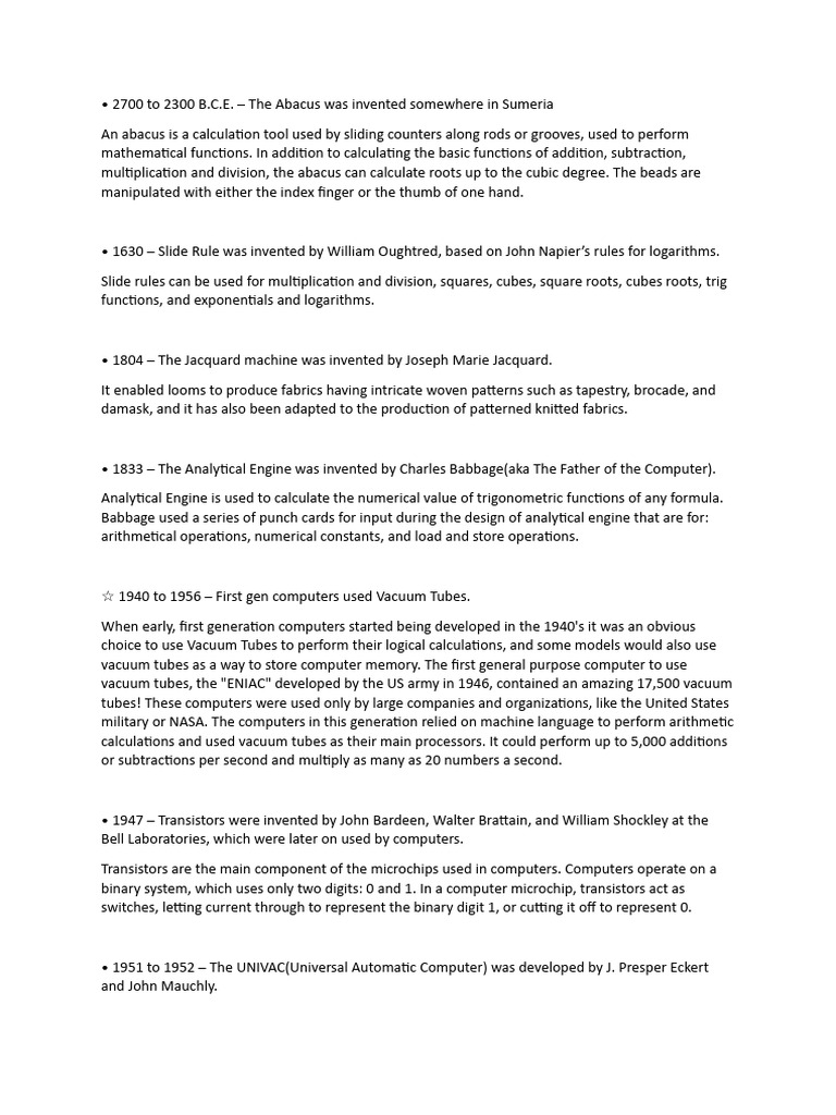 History of computers pdf personal computers integrated circuit