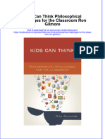 Download textbook Kids Can Think Philosophical Challenges For The Classroom Ron Gilmore ebook all chapter pdf 
