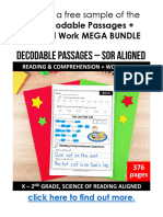 Decodable Passages + Word Work Mega Bundle: This Is A Free Sample of The