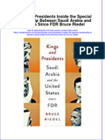 PDF Kings and Presidents Inside The Special Relationship Between Saudi Arabia and America Since FDR Bruce Riedel Ebook Full Chapter