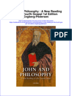 Textbook John and Philosophy A New Reading of The Fourth Gospel 1St Edition Engberg Pedersen Ebook All Chapter PDF