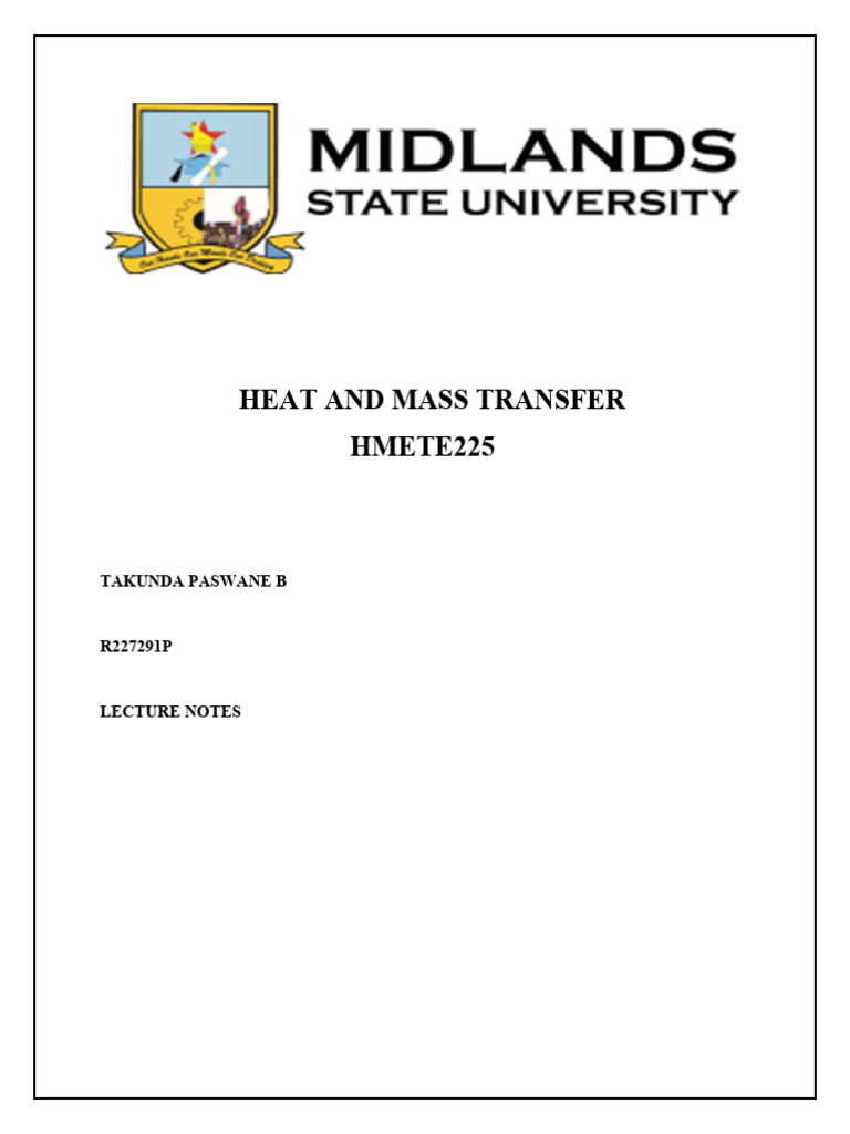 Heat Transfer Lecture Notes | PDF | Electromagnetic Radiation | Temperature