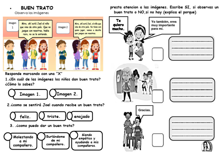 Ficha de Actividades sobre Buen Trato | PDF