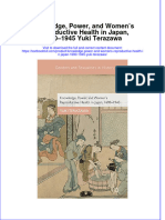 Textbook Knowledge Power and Womens Reproductive Health in Japan 1690 1945 Yuki Terazawa Ebook All Chapter PDF