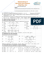 Matematicas II, Ejercios para Repasar Final 2015