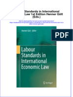 Download textbook Labour Standards In International Economic Law 1St Edition Henner Gott Eds ebook all chapter pdf 