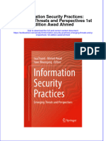 Textbook Information Security Practices Emerging Threats and Perspectives 1St Edition Awad Ahmed Ebook All Chapter PDF