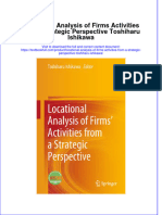 Textbook Locational Analysis of Firms Activities From A Strategic Perspective Toshiharu Ishikawa Ebook All Chapter PDF