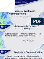 The Nature of Workplace Communication