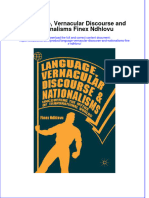 Download textbook Language Vernacular Discourse And Nationalisms Finex Ndhlovu ebook all chapter pdf 