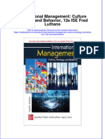 Download full chapter International Management Culture Strategy And Behavior 12E Ise Fred Luthans pdf docx