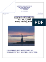 2012 NYC Packet With Itinerary