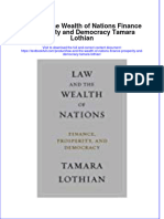 Download pdf Law And The Wealth Of Nations Finance Prosperity And Democracy Tamara Lothian ebook full chapter 