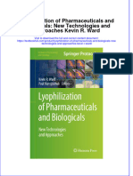 Download textbook Lyophilization Of Pharmaceuticals And Biologicals New Technologies And Approaches Kevin R Ward ebook all chapter pdf 