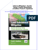 Textbook Land Subsidence Mitigation Aquifer Recharge Using Treated Wastewater Injection 1St Edition Frank R Spellman Ebook All Chapter PDF