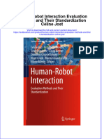Download pdf Human Robot Interaction Evaluation Methods And Their Standardization Celine Jost ebook full chapter 