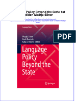 Textbook Language Policy Beyond The State 1St Edition Maarja Siiner Ebook All Chapter PDF