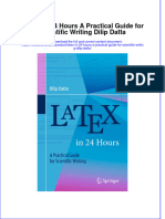 Download textbook Latex In 24 Hours A Practical Guide For Scientific Writing Dilip Datta ebook all chapter pdf 