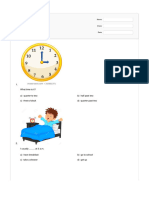 Telling Daily Activity With Time - Uts Bahasa Inggris Kelas 7