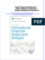 Full Chapter International Financial Statement Analysis Cfa Institute Investment Series 4Th Edition Robinson Thomas R PDF