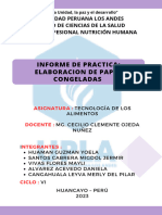 INFORME DE PRACTICA ELABORACION DE PAPAS CONGELADAS 