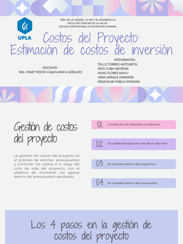 Estimación y Control de Costos de Proyectos | PDF | Presupuesto ...