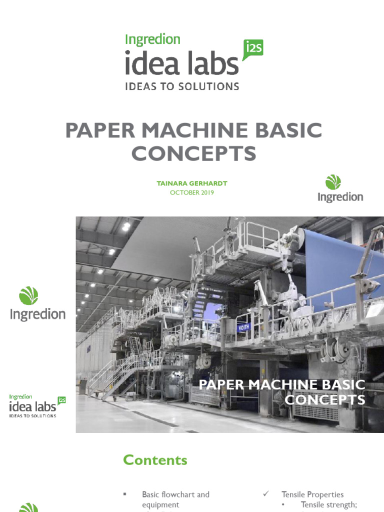 Paper Machine Basic Concepts | PDF | Histogram | Ultimate Tensile Strength
